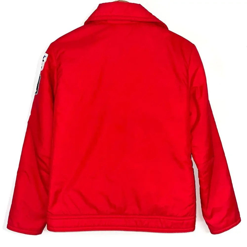 Vintage White Stag Red Breckenridge Colorado Puffer Ski Jacket Size Medium